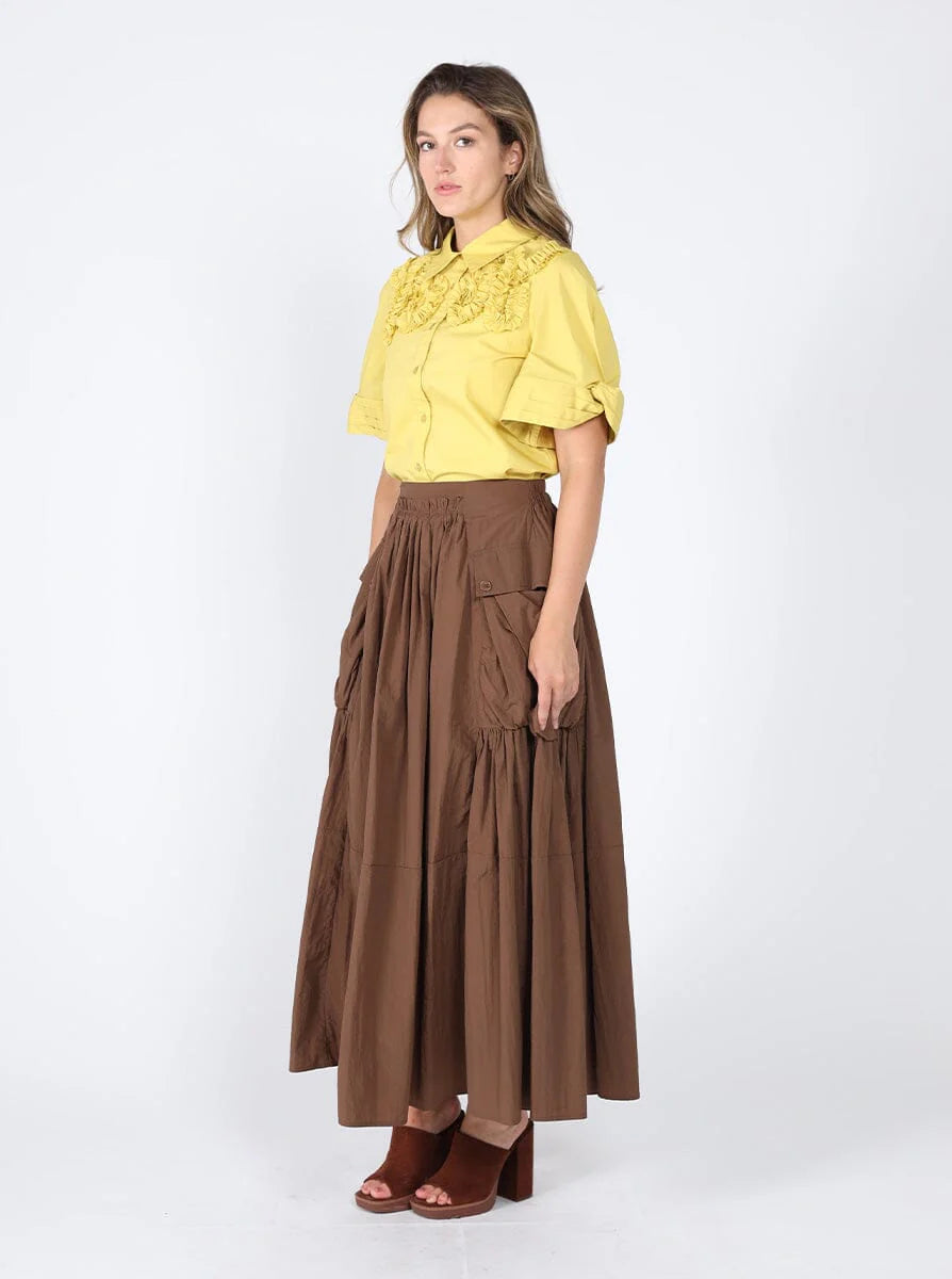 Ruffled work shirt