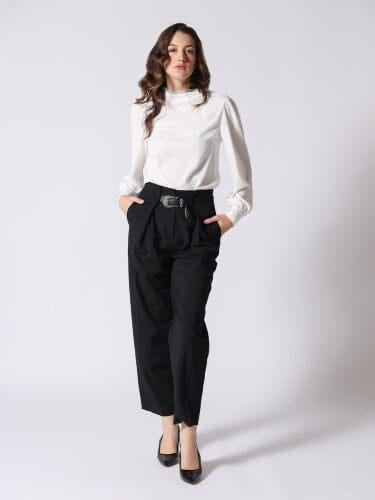 Front Modern Rodeo Belt Buckle Dress Pants