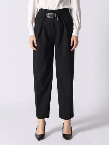 Front Modern Rodeo Belt Buckle Dress Pants