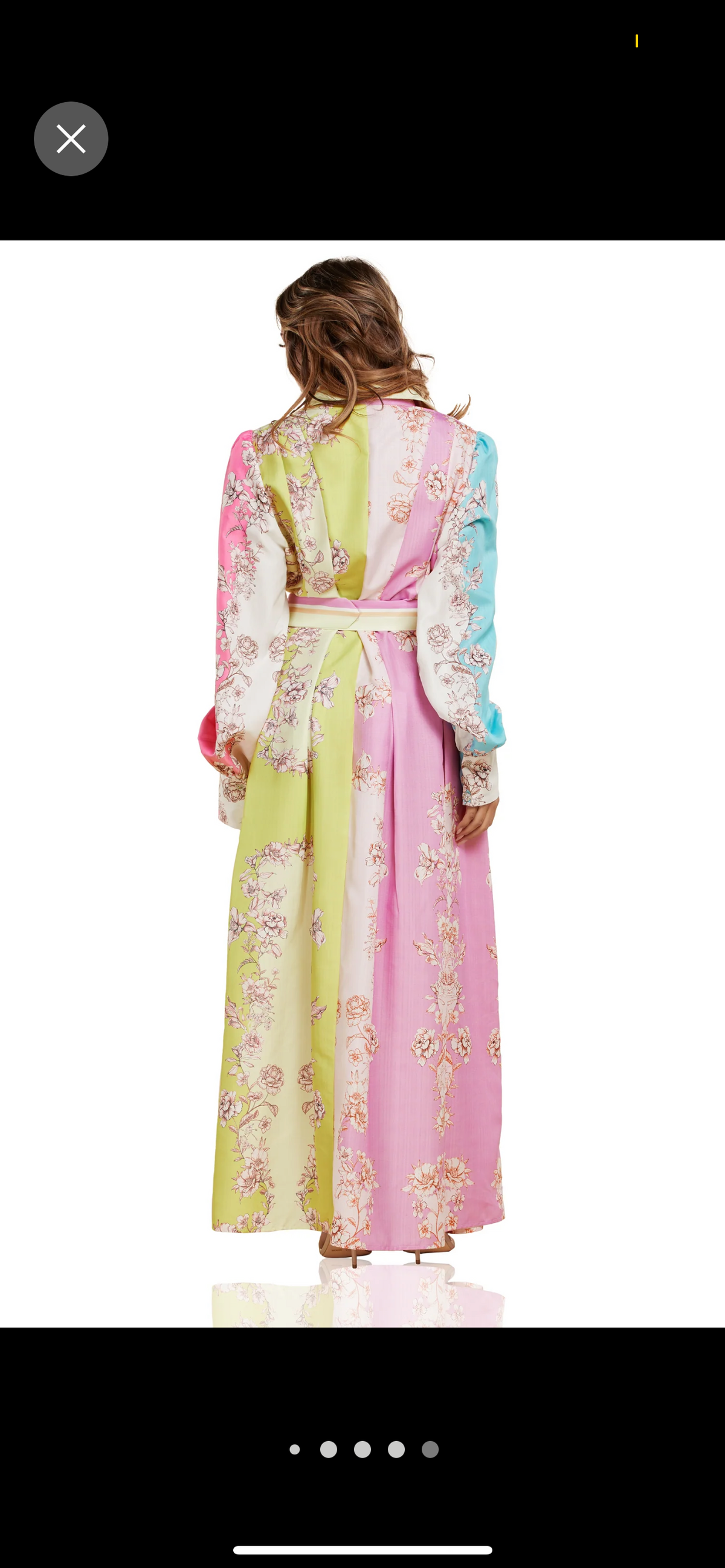 Floral print color block maxi dress.