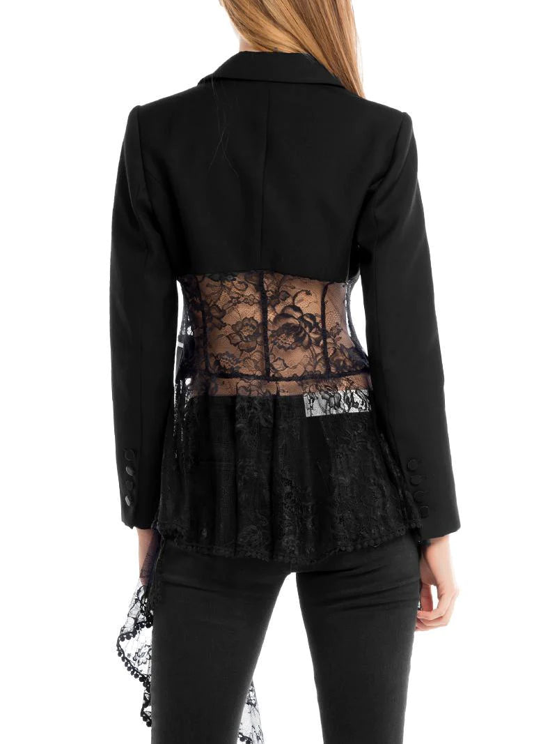 Lace Contrast Jacket