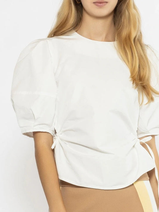 Side Cut Line with Shirring Detail Top